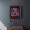 Vibrant bear artwork featuring colorful skulls and swirling patterns.
